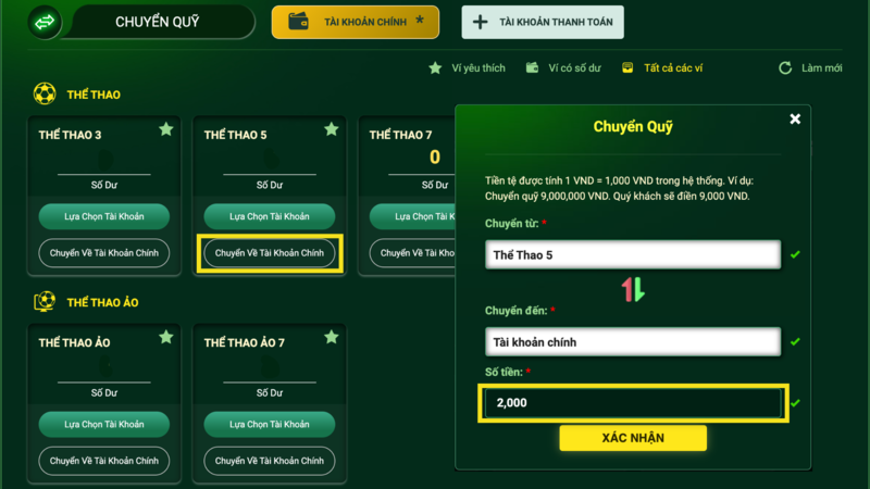 hướng dẫn chuyển quỹ fb88 đơn giản và chi tiết cho người chơi cá cược 6 chuyển quỹ fb88 từ tài khoản game về tài khoản chính.
