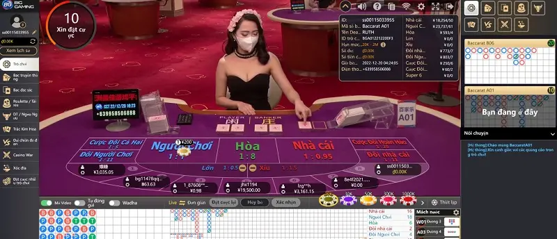 baccarat tại casino bk8