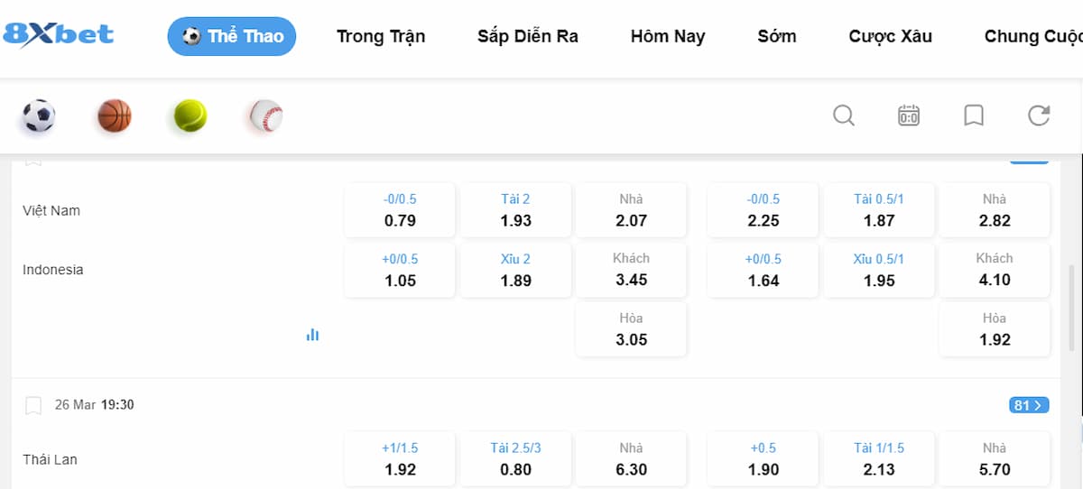 cá cược thể thao 8xbet
