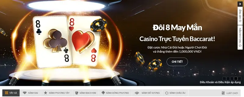 các sảnh chơi casino 188bet