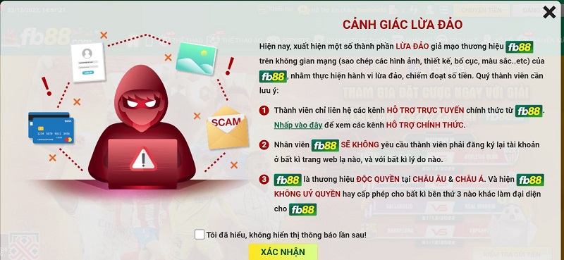 nạp tiền fb88 100% thành công lên tài khoản 3 người chơi cảnh giác với các trang web giả mạo fb88