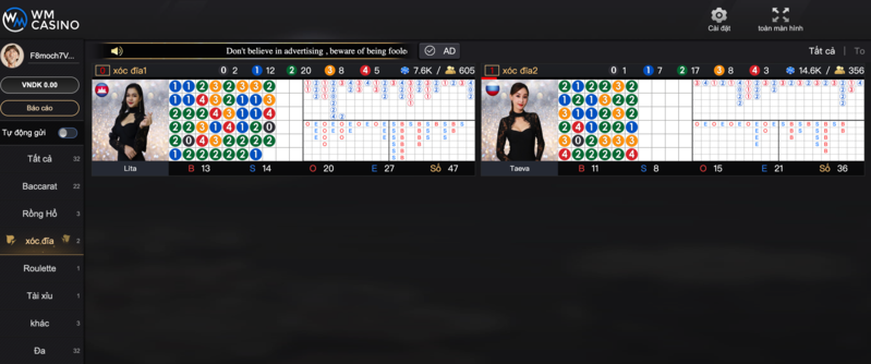 chọn bàn chơi xóc đĩa fun88