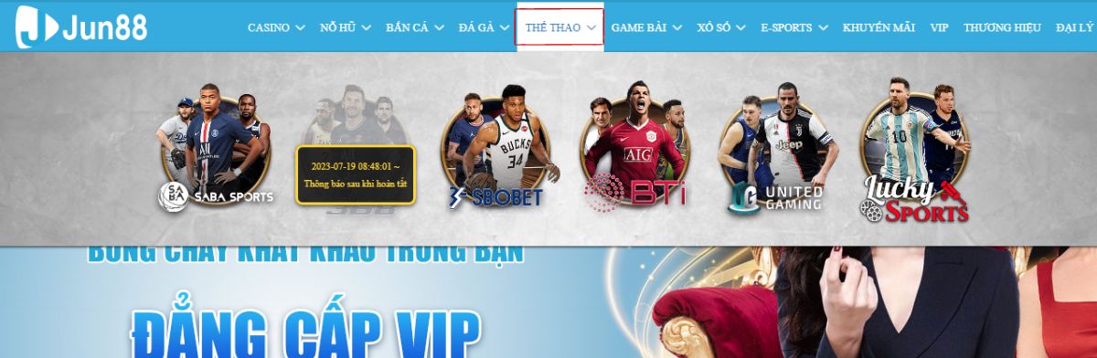 chọn mục thể thao tham gia chơi cá cược bóng đá jun88