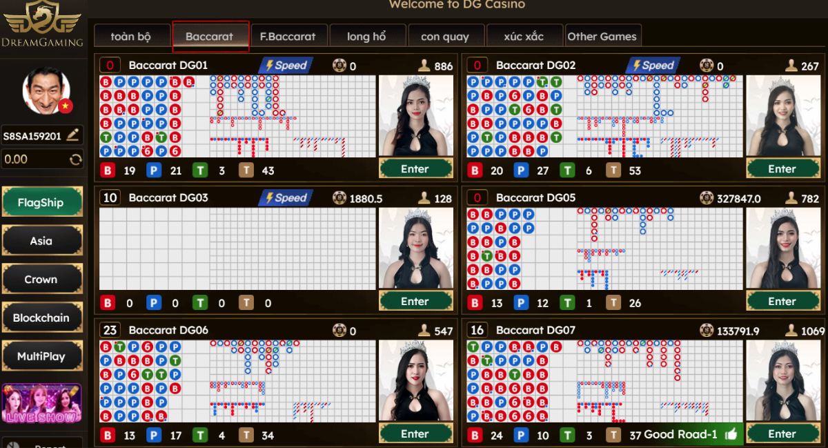 chọn bàn chơi baccarat jun88