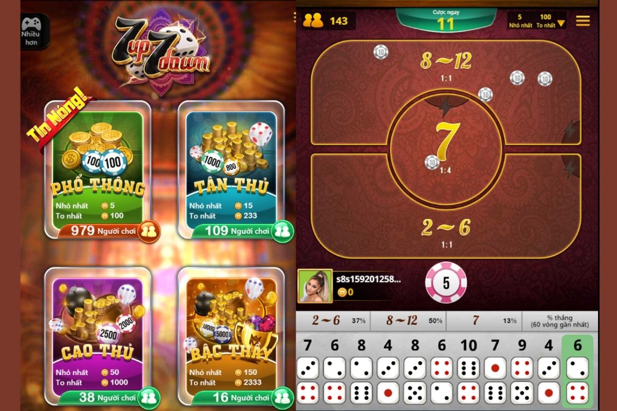 đặt cược vào cửa 7 up 7 down jun88