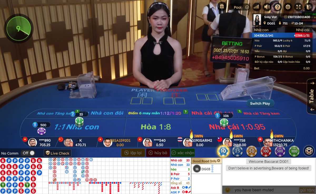 đặt cược vào bàn chơi baccarat jun88
