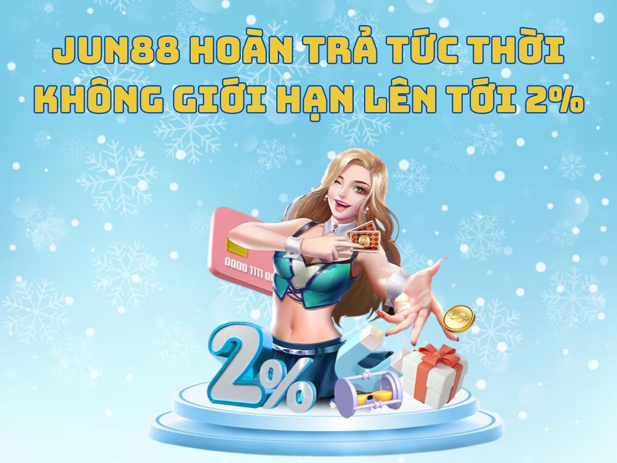 jun88 hoàn trả tức thời không giới hạn lên tới 2% 1 jun88 hoàn trả tức thời không giới hạn lên tới 2%