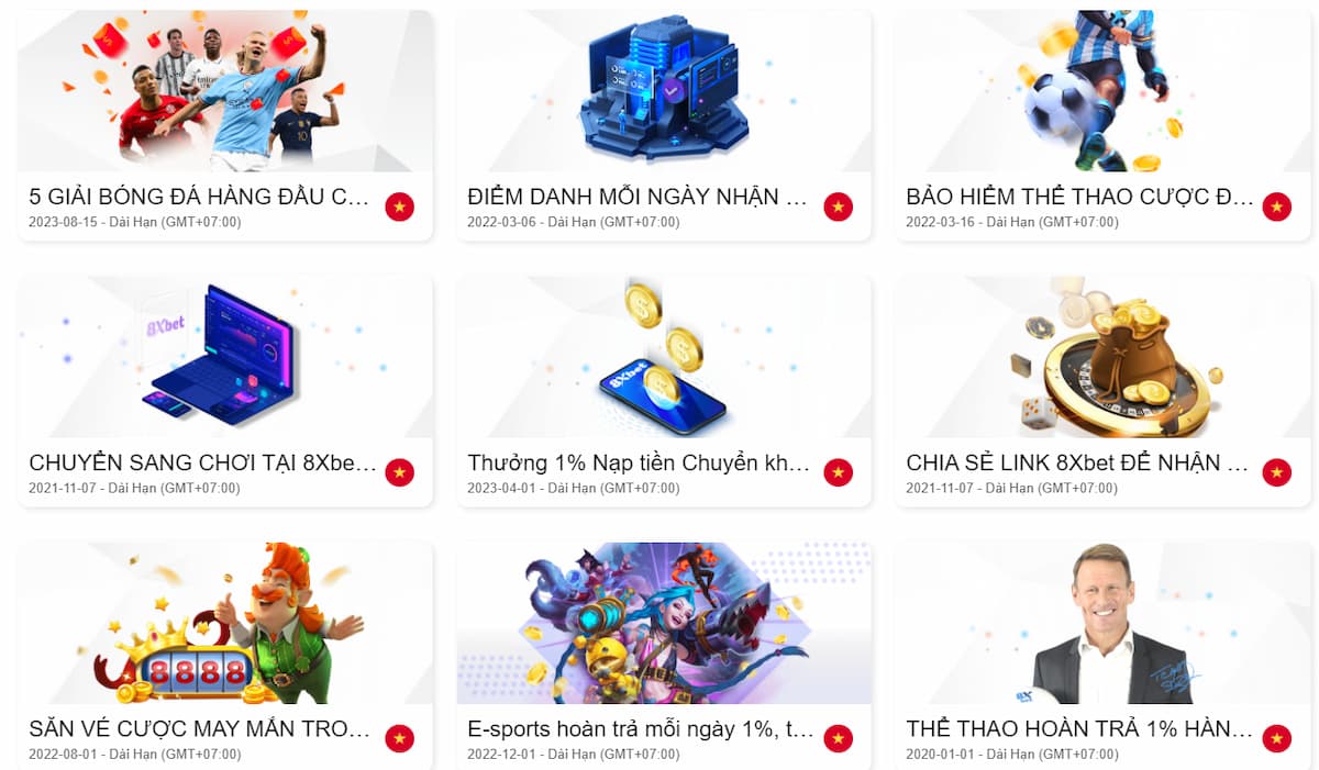 khuyến mãi tại nhà cái 8xbet