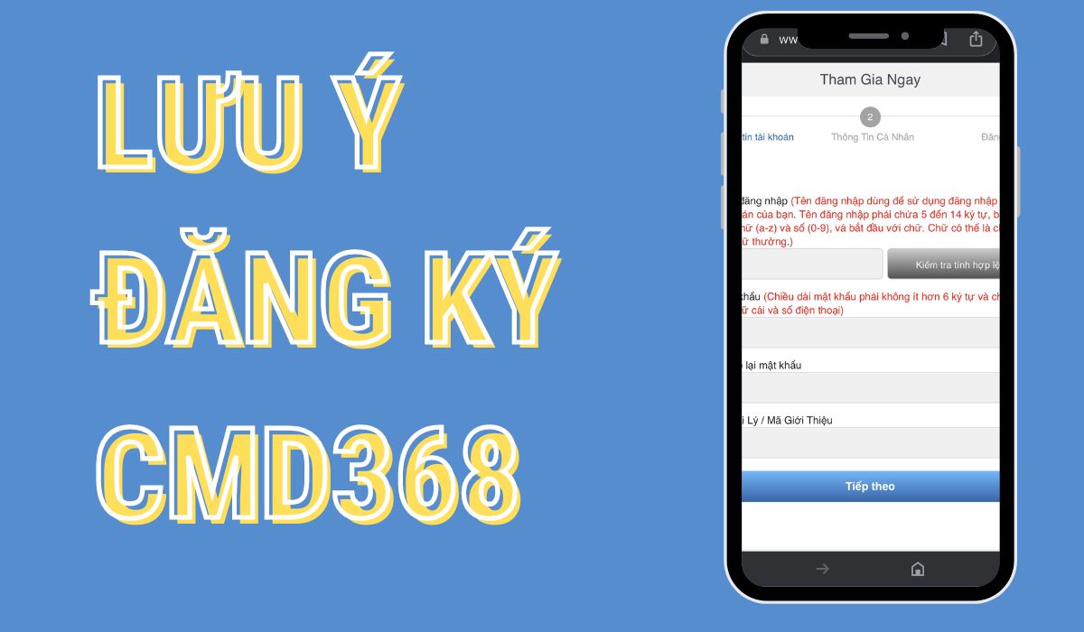 lưu ý khi đăng ký cmd368