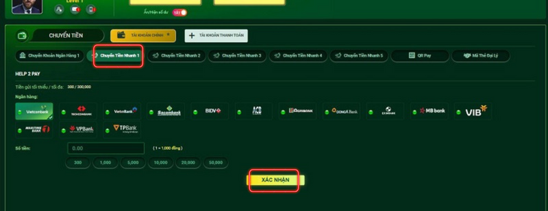 nạp tiền fb88 100% thành công lên tài khoản 6 nạp tiền fb88 qua internet banking