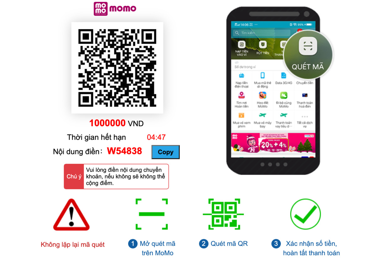 quét mã thanh toán dubai palace