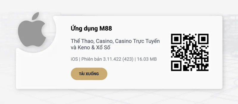 bước 2: quét mã qr để tải ứng dụng m88 ios về máy