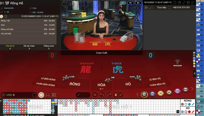 rồng hổ tại casino vn88