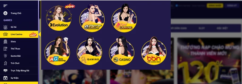 sảnh chơi casino vnloto