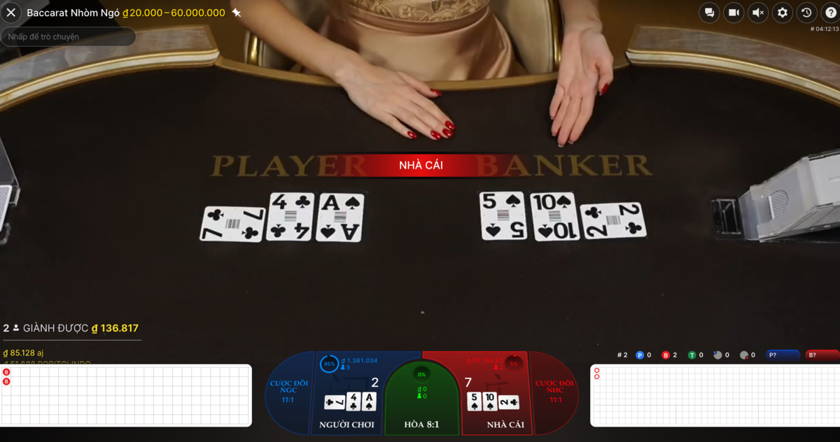 thực hiện đặt cược baccarat happyluke