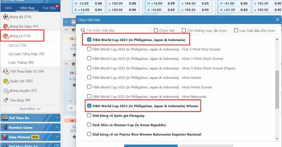 tìm kiếm sảnh chơi
