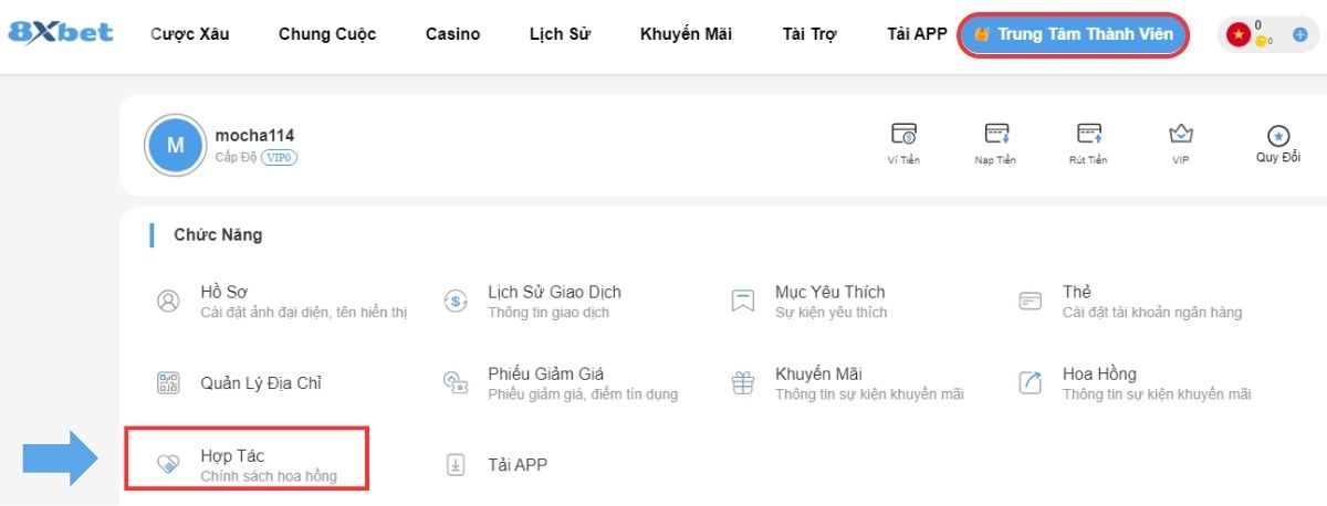 đi đến trang đăng ký đại lý 8xbet