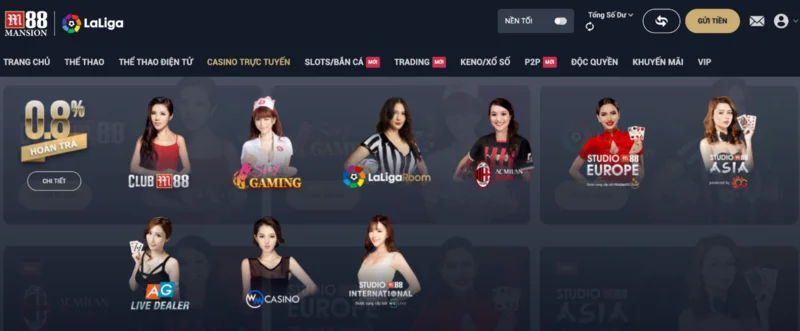 truy cập vào casino trực tuyến m88