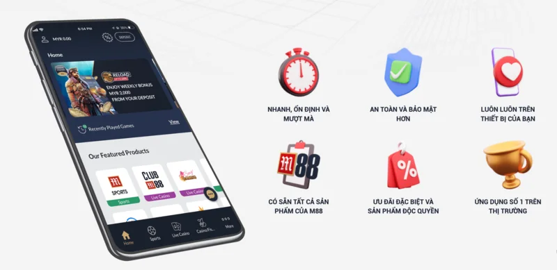 ứng dụng m88 - kho giải trí vô tận