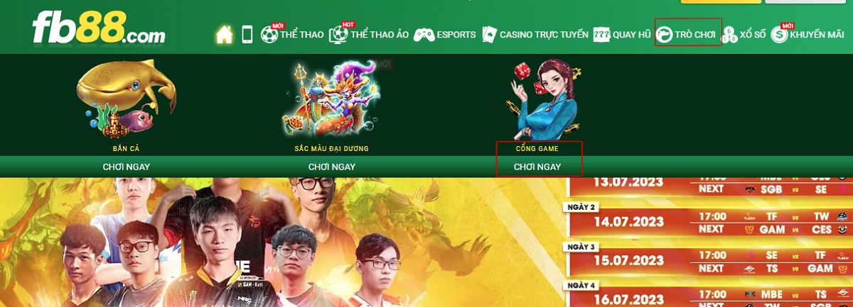 vào mục cổng game để chơi xóc đĩa fb88
