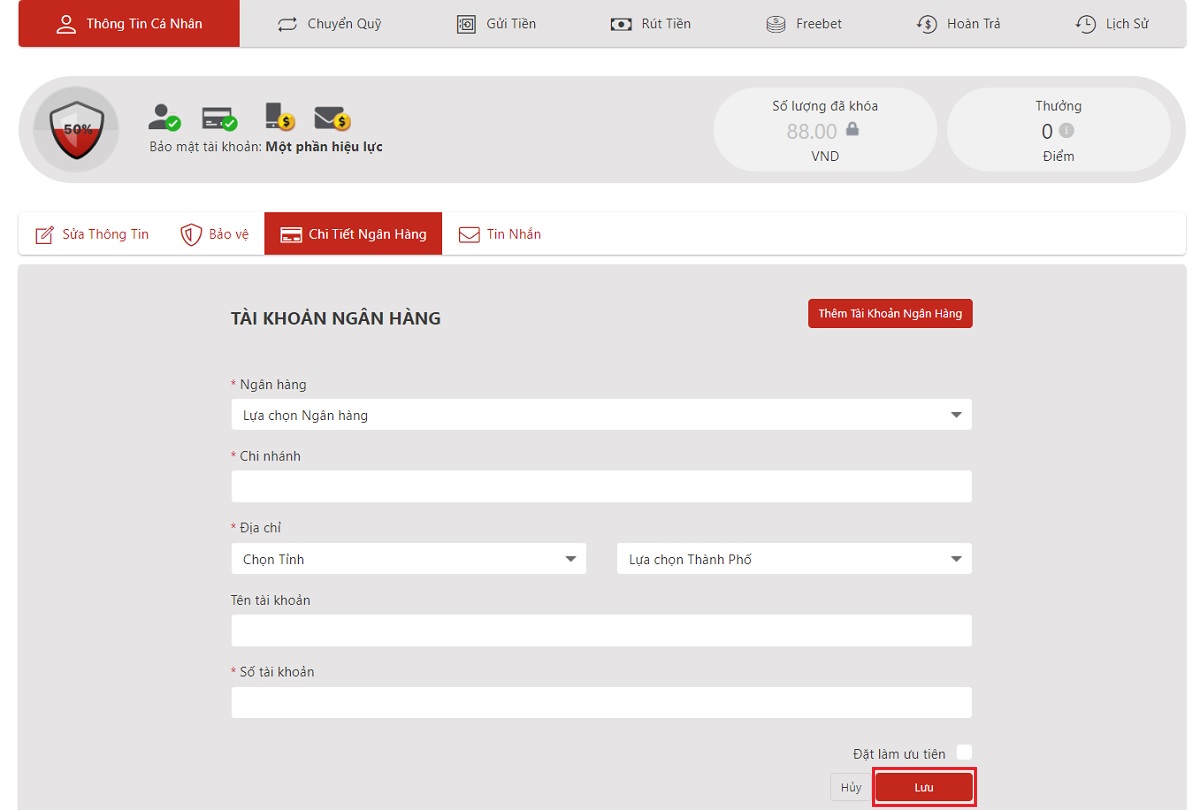 hướng dẫn rút tiền vnloto nhanh chóng và hiệu quả nhất 2 tiến hành đăng ký tài khoản ngân hàng tại vnloto