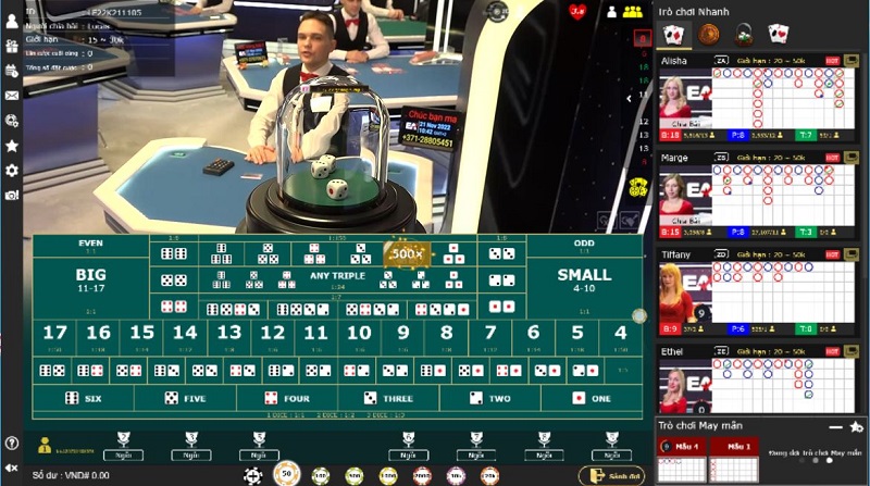 bàn cược tài xỉu tại casino trực tuyến