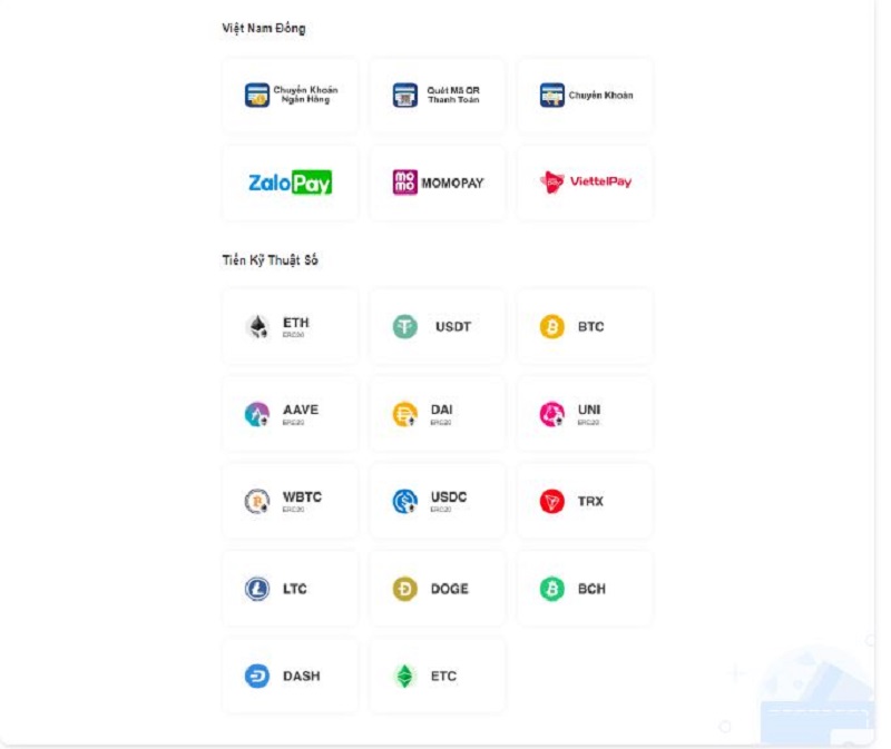 các phương thức nạp tiền 8xbet