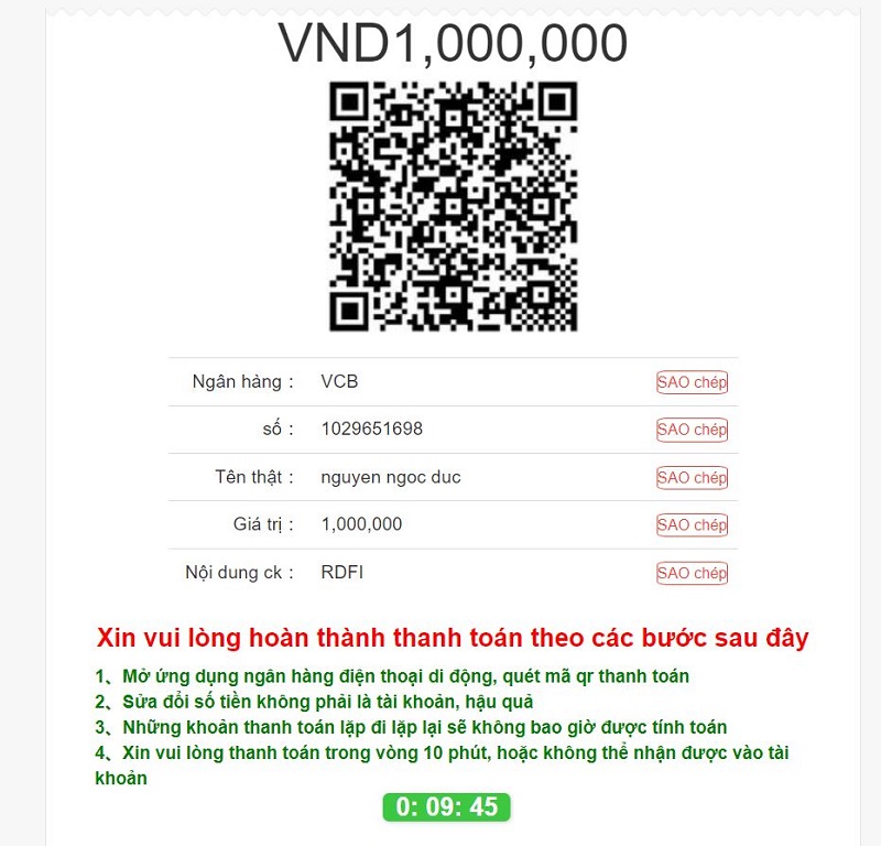 quét mã qr nạp tiền 8xbet qua internet banking