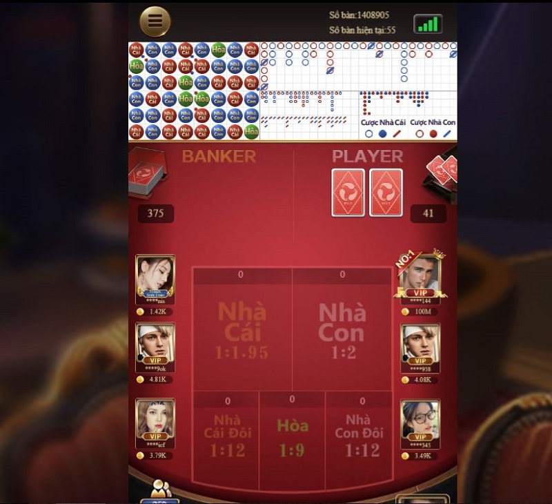 chơi game bài baccarat tại vnloto