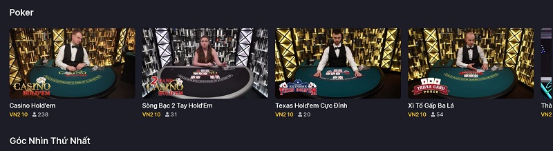 chọn bàn chơi poker fb88