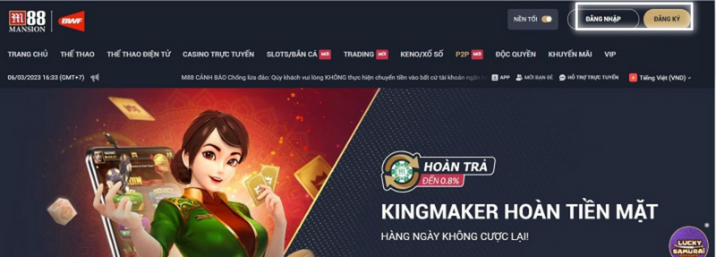 đăng nhập hoặc đăng ký m88