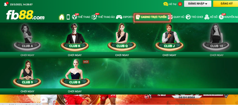 đi đến mục casino trực tuyến chơi rồng hổ fb88