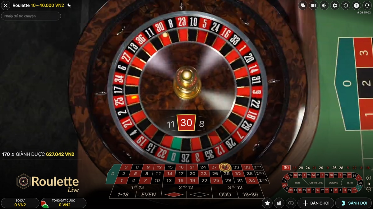 kết quả trò chơi roulette fun88 dựa vào vị trí bóng dừng lại