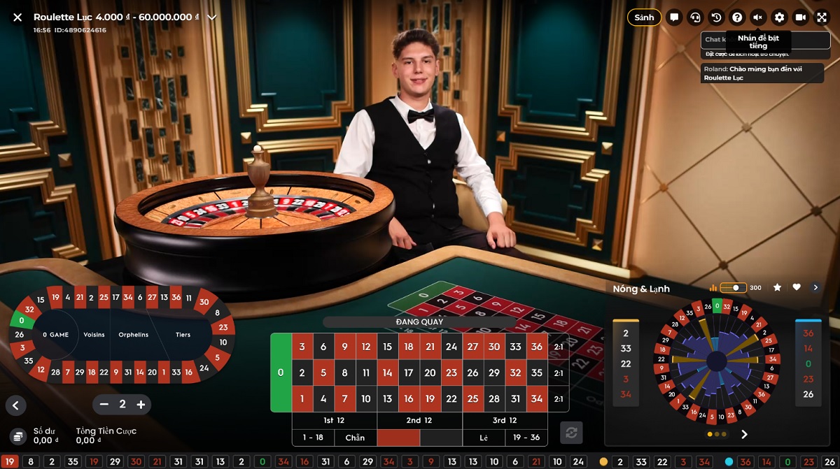 roulette tại casino happyluke