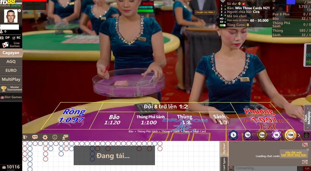 bắt đầu đặt cược win three cards fb88