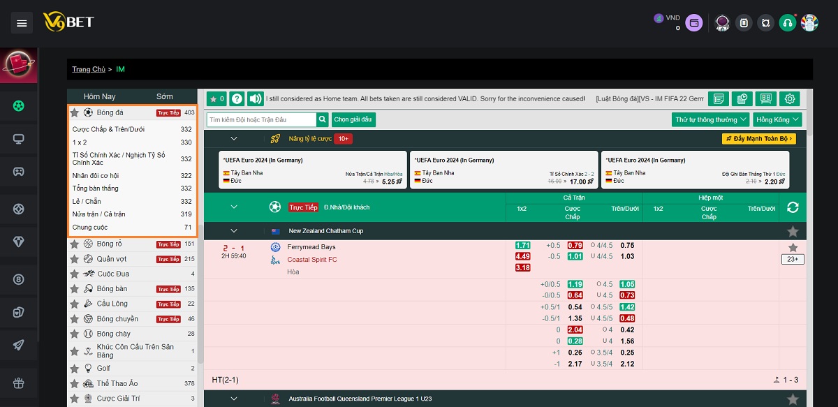 chọn cá cược bóng đá tại sảnh chơi