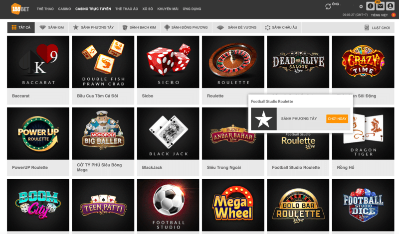giao diện casino 188bet