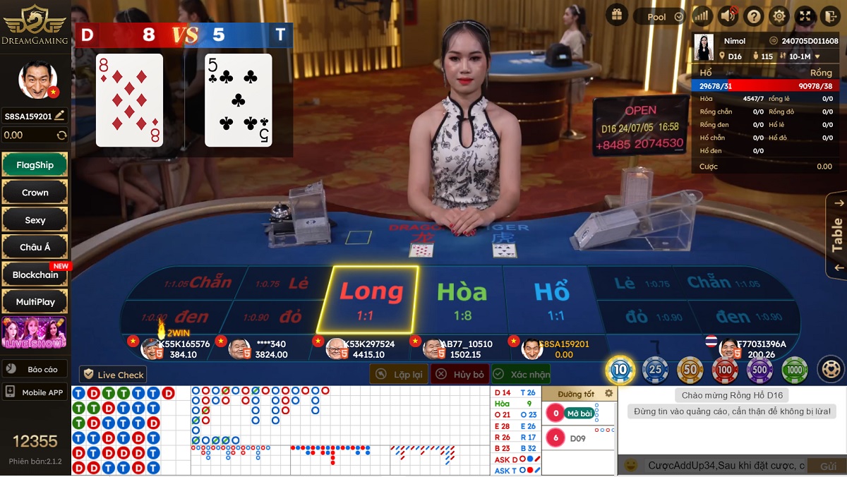 tiến hành đặt cược rồng hổ jun88