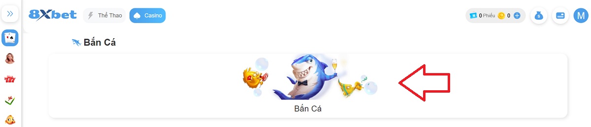 đi đến game bắn cá 8xbet