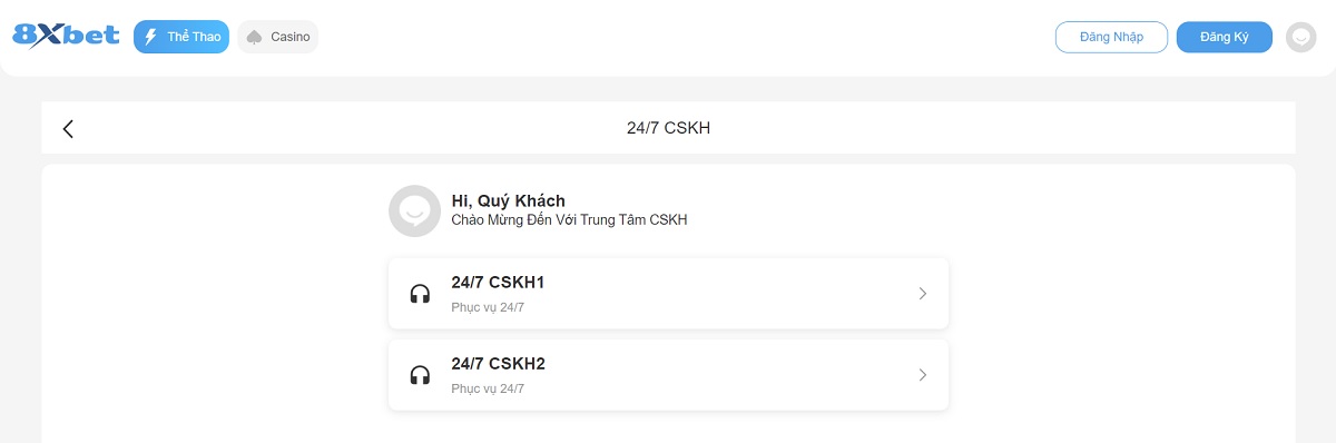 liên hệ cskh 8xbet khi tài khoản bị khóa