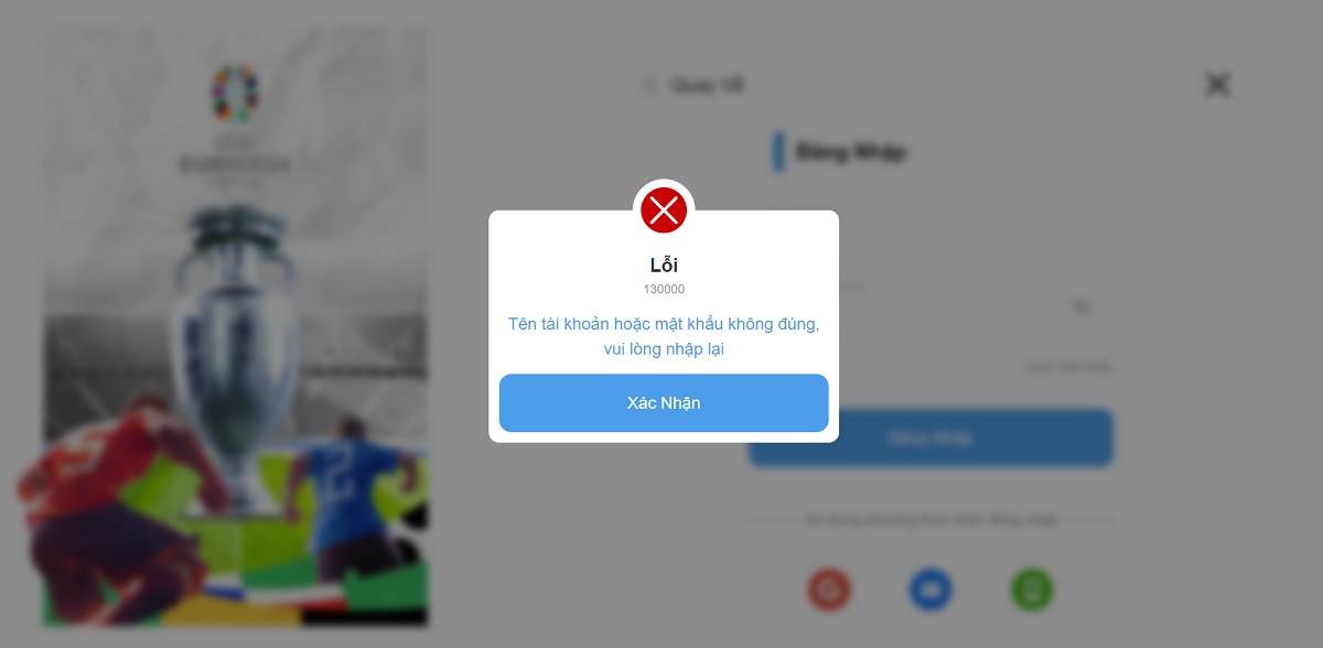 tài khoàn 8xbet bị khóa do đăng nhập sai nhiều lần