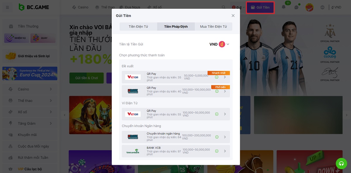 hướng dẫn nạp tiền bc game nhanh nhất cho tân thủ 1 đi đến trang nạp tiền bc game
