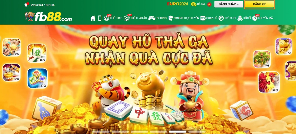 nhấn đăng ký fb88 để tạo tài khoản